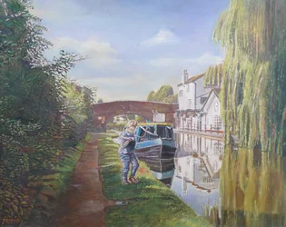 Frau zieht ein Butty-Boot, 2008